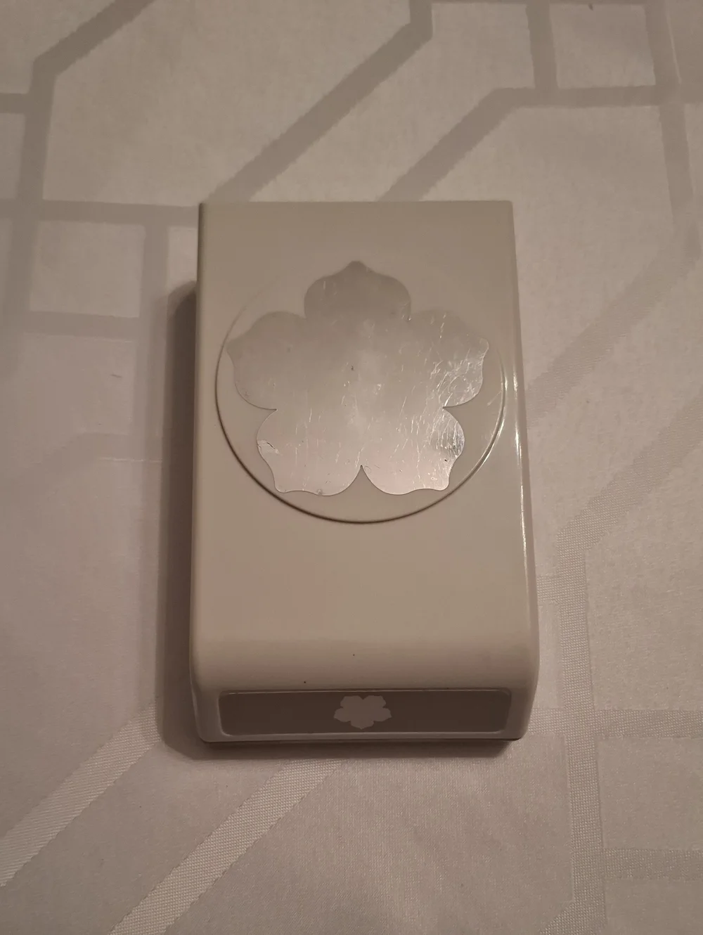 White Floral Paper Punch for Home Office & Crafts